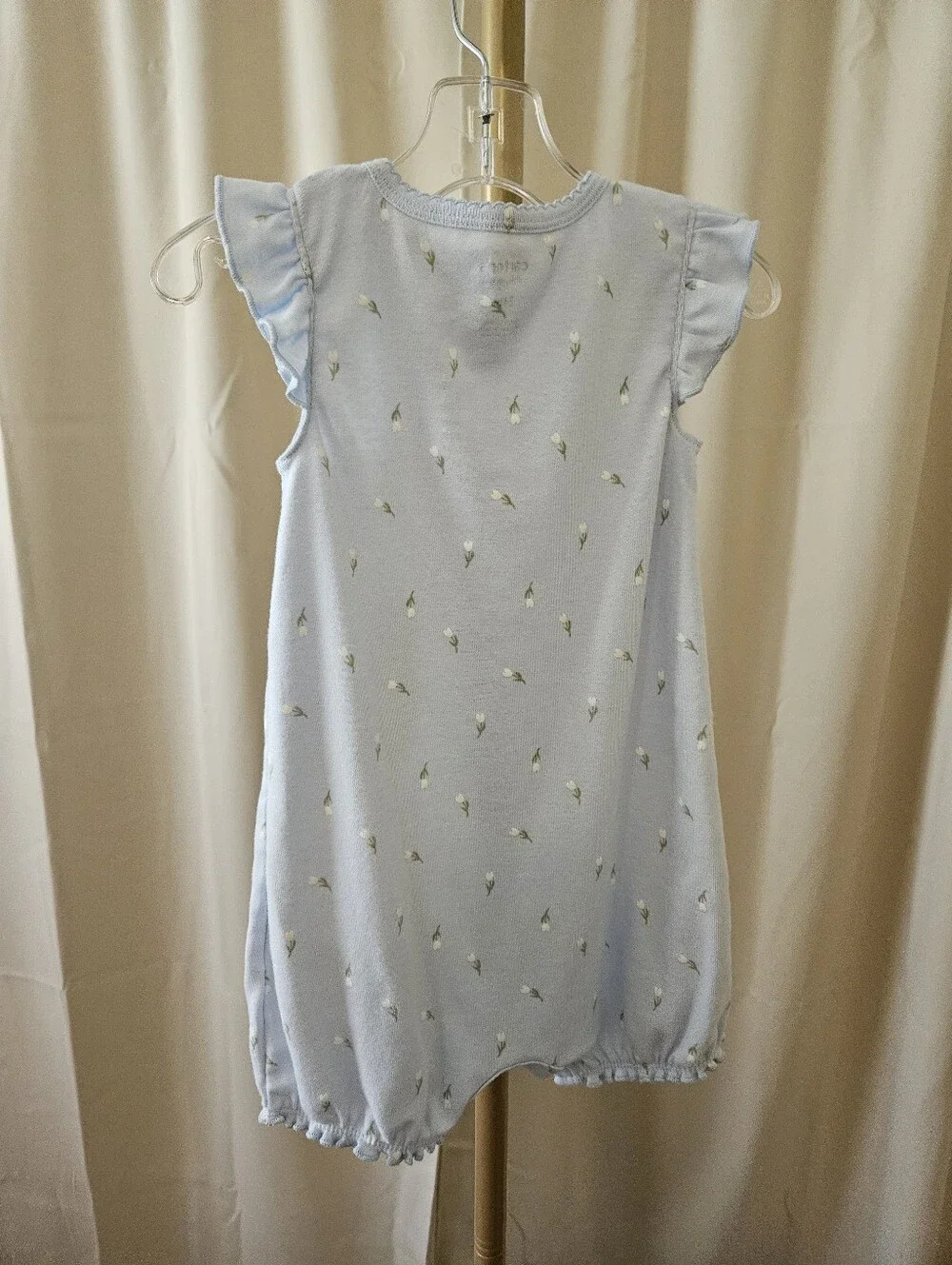 Carter’s 3-Piece Flutter Sleeve Bubble Romper Bundle – 24M